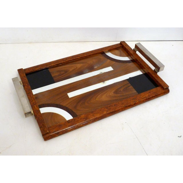 Modern Vintage Art Deco Tabletop with Graphic Decor, 1930s For Sale - Image 3 of 12