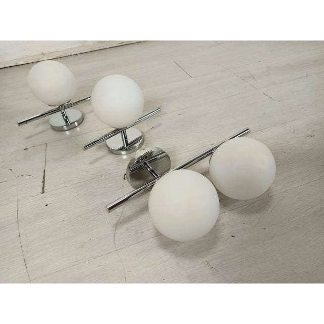 Vintage Ball Wall Lights, 1970, Set of 3 For Sale - Image 4 of 12