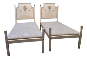 Hand-Painted Twin Beds, 1960s, Set of 2