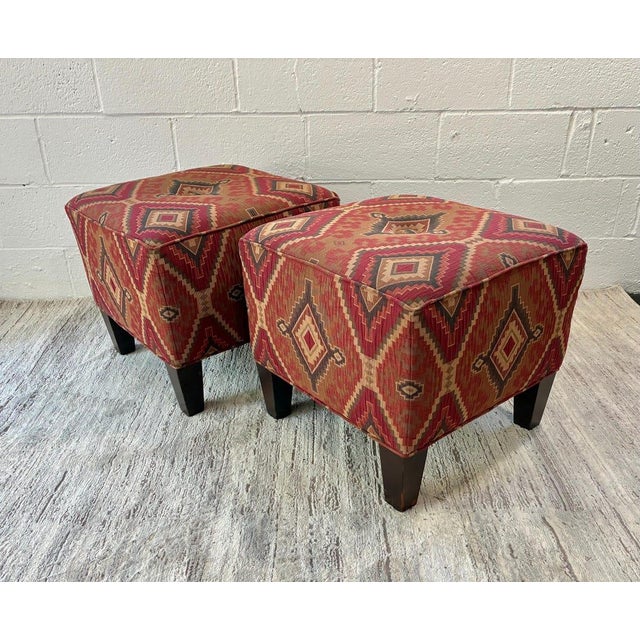 Kilim Ottomans - Matching Pair For Sale - Image 4 of 8