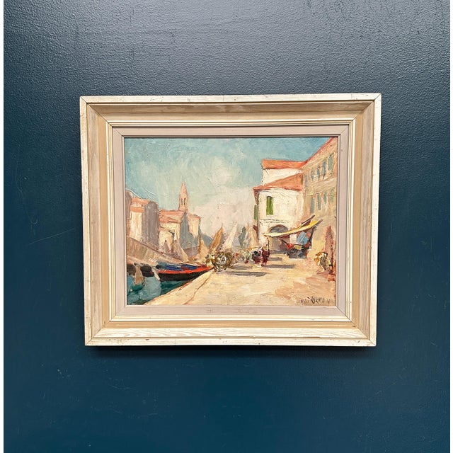 Knut Norman, Venice, 1950s, Oil on Panel, Framed For Sale - Image 17 of 18