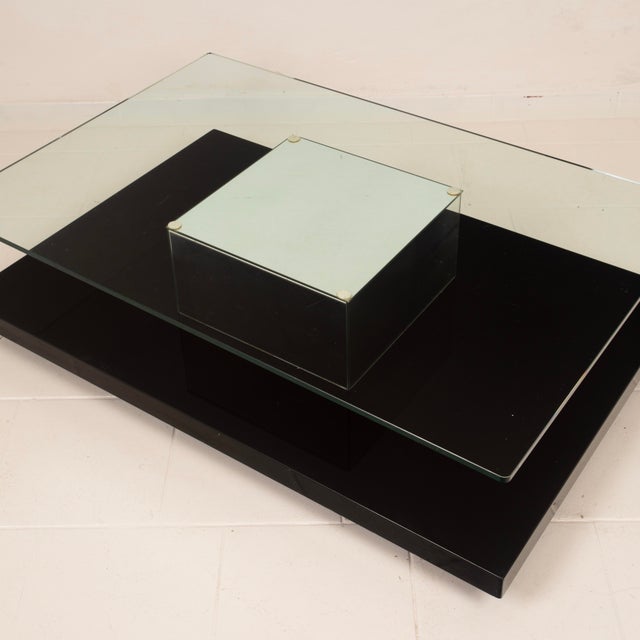 Mid-Century Modern Italian Black Lacquer Coffee Table from Cidue, 1970 For Sale - Image 14 of 18