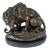 After A. Barye, Lion with Snake, 20th Century, Bronze For Sale