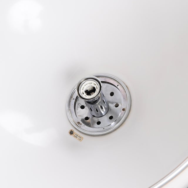 Mid-Century Italian Pendant in Metal and White Acrylic Glass from Guzzini, 1970s For Sale - Image 12 of 14