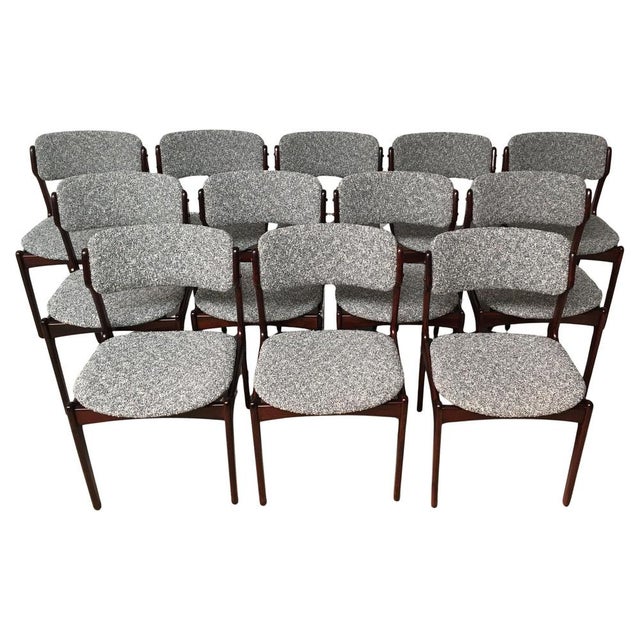 Fully Restored Rosewood Dining Chairs from Erik Buch, Set of 12 For Sale - Image 16 of 16