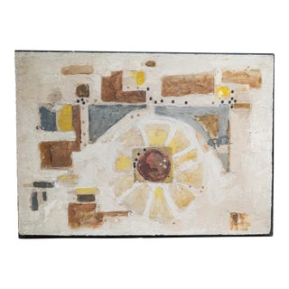 Mid-Century Modern Abstract Expressionist Oil Painting Signed Remington For Sale