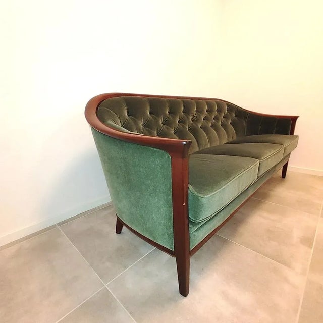 Aristocratic Swedish Sofa by Bertile Frags, 1960s For Sale - Image 3 of 12