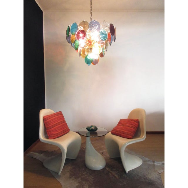 Space Age High Quality Murano Chandelier with 50 Muilticolored Glasses, 1990s For Sale - Image 15 of 18