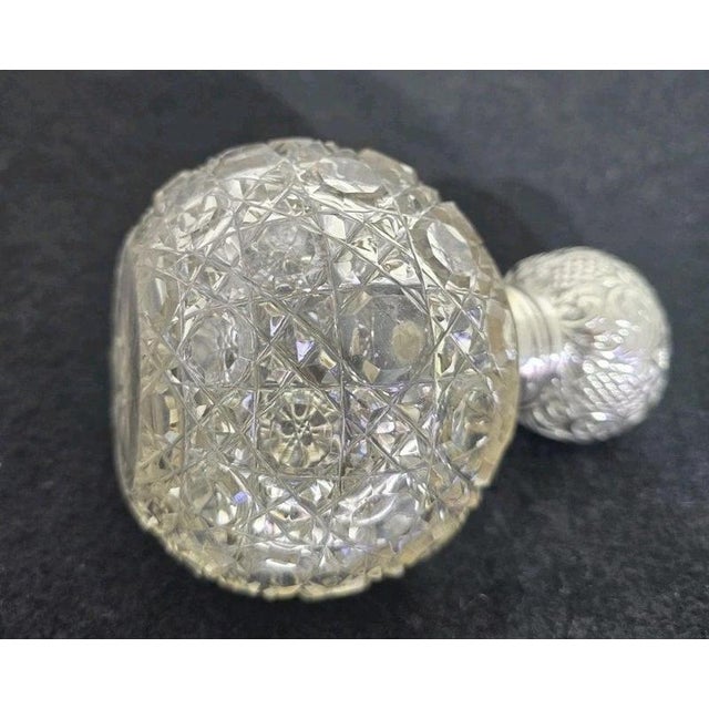 Antique Art Nouveau Cut Glass Scent Bottle from Henry Bushell & Co, Birmingham, 1902 For Sale - Image 16 of 18