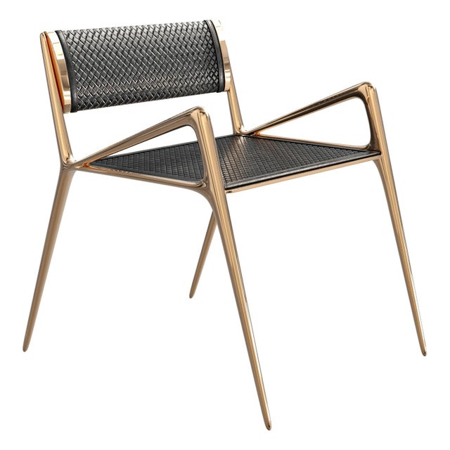 "TMLSS" Chair, with Bronze and Tailor Made Woven Leather The world needs icons. Those exceptional few that stand clear of...