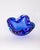 Mid-Century Modern Vintage Italian Ashtray in Blue Murano Glass, 1970s For Sale - Image 3 of 8