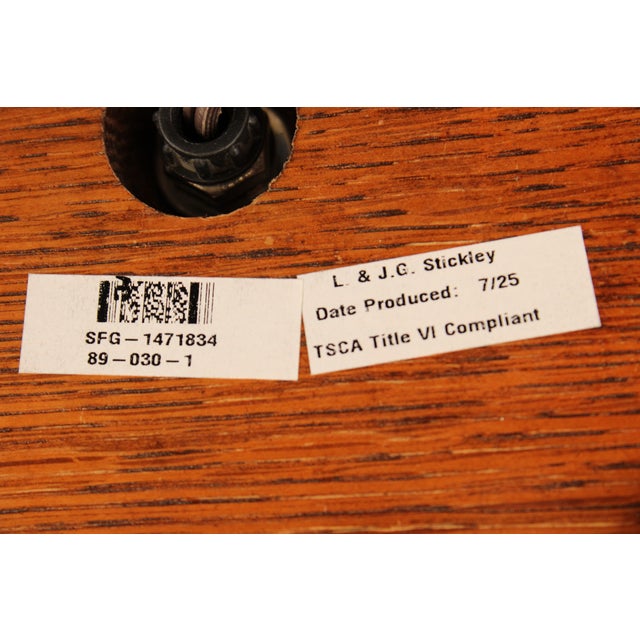 Pair Stickley Mission Oak Slag Glass Lamps For Sale - Image 17 of 18