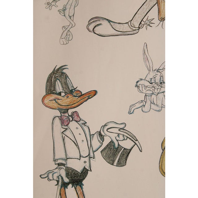 Wood Virgil Ross Looney Tunes Character Sketch Lithograph For Sale - Image 7 of 12