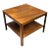 Restored Edward Wormley for Dunbar Solid Wood Square Cocktail/Coffee Table With Floating Shelf For Sale
