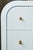Worlds Away Matthew Izzo Home Valentina Fluted Glossy White Lacquer Waterfall Edge Six Drawer Chest With Polished Brass Knobs For Sale - Image 4 of 6