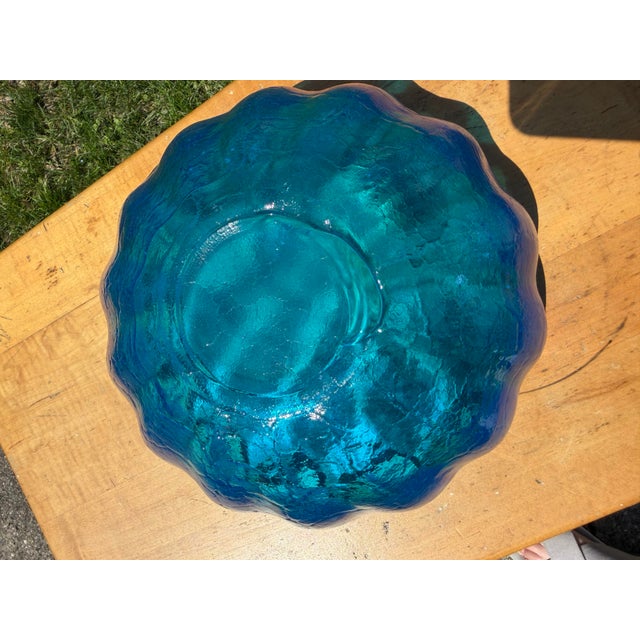 Blenko Mid-Century Modern Blenko Lotus Bowl For Sale - Image 4 of 7