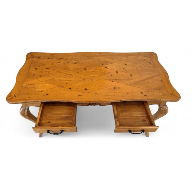 Vintage French Country Pine Desk by United House Wrecking For Sale - Image 10 of 18