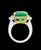 Contemporary AGL Certified 10.25 Ct Colombian Emerald & Diamond 18 Kt Gold Two-Tone Ring For Sale - Image 3 of 18