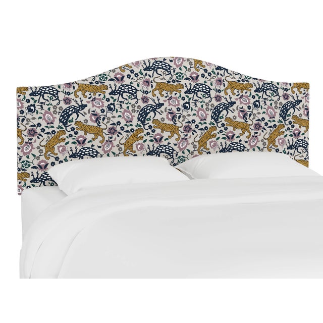 Kenmore Headboard in Mustard Plum Leopard, Twin For Sale In Chicago - Image 6 of 6