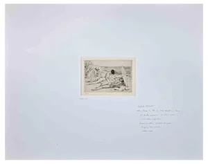 Raphael Drouart, The Japanese Umbrella, Original Etching, Early 20th Century