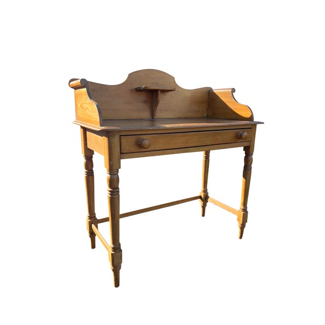 Late 19th Century Late 19th Century Antique Primitive Pine Desk in Original Patina For Sale - Image 5 of 10