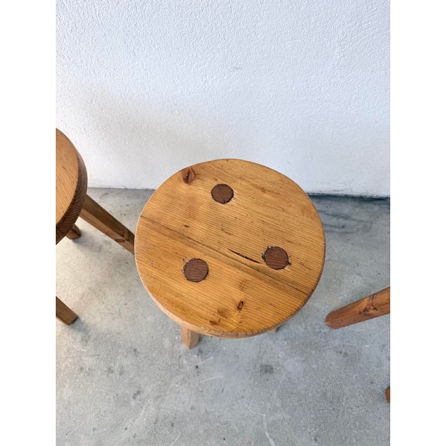 Vintage Tripod Stools, 1950s, Set of 4 For Sale - Image 13 of 18