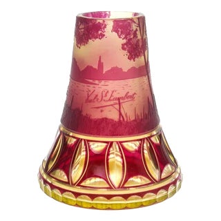 Glass Vase from Carl S Lambert For Sale