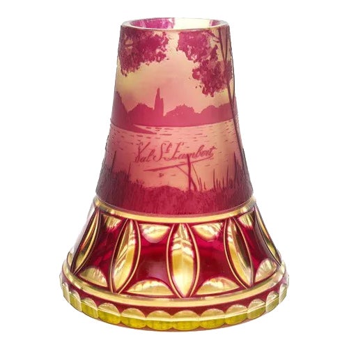 Glass Vase from Carl S Lambert For Sale