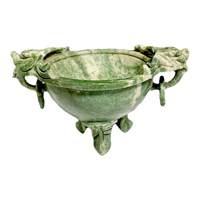 Spinach Jade Incense Burner, Marriage Bowl For Sale