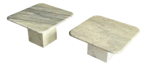 Basse Marble Tables, France, 1960s, Set of 2