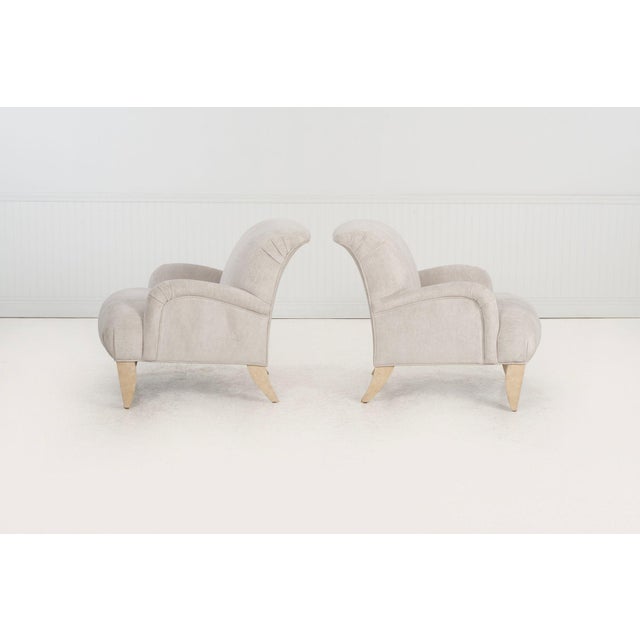 1980s Pair of Kagan Style Lounge Chairs for Design Studio 1980c For Sale - Image 5 of 10