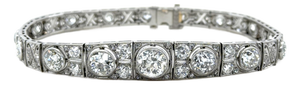 1920s Art Deco Diamond Bracelet, Platinum
