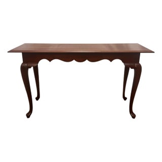 Vintage Chippendale Style Mahogany Finish Console Table For Sale