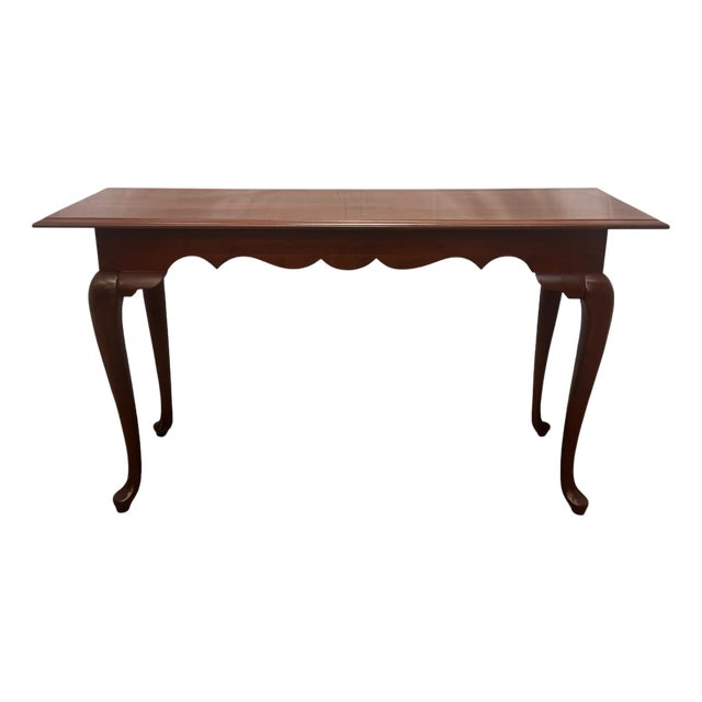 Vintage Chippendale Style Mahogany Finish Console Table For Sale