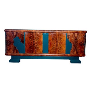 Vintage Art Deco Sideboard in Burl Wood, Germany, 1940 For Sale