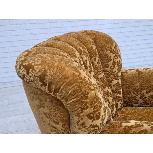 Danish Oak Relax Armchair with Velour Upholstery, 1960s For Sale - Image 9 of 18