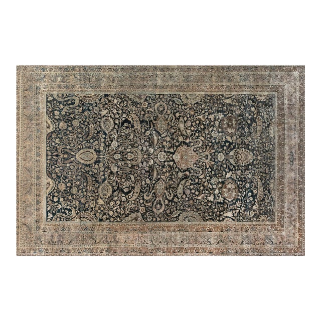 Antique Persian Khorassan Handmade Wool Rug For Sale