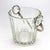 Beautiful heavy clear crystal ice bucket made in Italy. No maker marks on this beauty but the design is definitely Tiffany...
