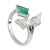 Natural zambian Emerald high quality diamond ring in 18k gold For Sale - Image 18 of 18