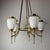 Mid-Century Modern Vintage Art Deco Glass and Brass Chandelier from Maison Arlus, France 1950s For Sale - Image 3 of 18
