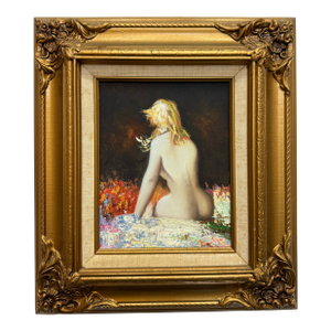 Vintage Oil on Canvas Nude Painting