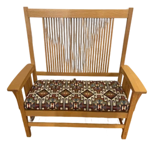 Vintage Stickley Mission Bench W/ Upholstered Seat