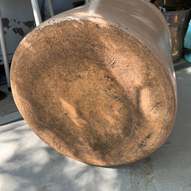 Farmhouse Vintage Stoneware Crock 8-Gallon Antique Rustic Farmhouse Decor Beige & Brown For Sale - Image 3 of 7