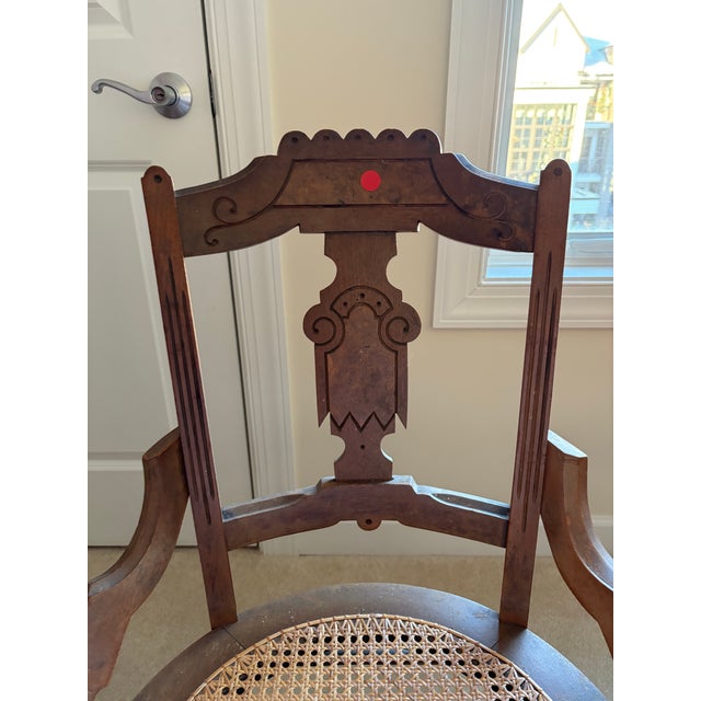 Antique French Provincial Cane Seat Chairs, Set of Four, Late 19th Century For Sale - Image 4 of 9