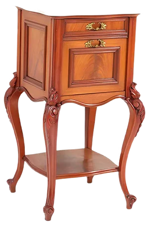 Antique French Louis XV Style Mahogany Nightstand, 1900s