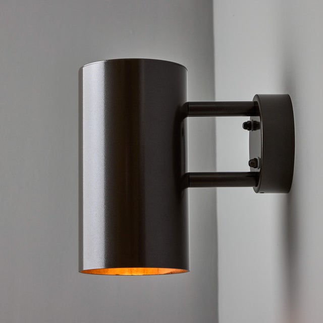 Pair of Large Hans-Agne Jakobsson C627 'Rulle' Outdoor Sconces in Painted Bronze For Sale - Image 9 of 10