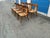 Teak Klismos Patio Dining Chairs. - Set of 8 For Sale In San Diego - Image 6 of 16