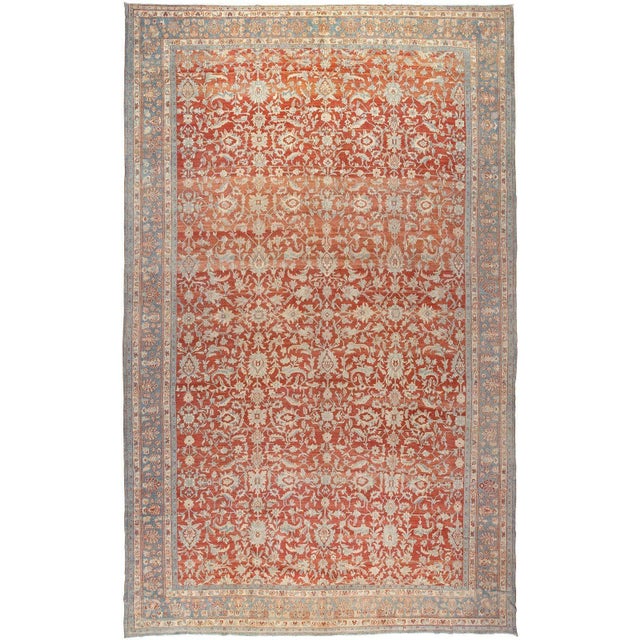 Early 20th Century Early 20th Century Zabihi Collection Oversize Persian Bibikabad Rug - 12'5" x 20'4" For Sale - Image 5 of 12
