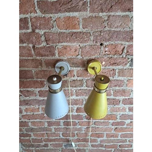 Pair of Vintage Sconces – Design and Atmosphere European Plug (up to 250V).The wiring of this item may be original and...