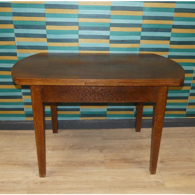 Vintage Extendable Dark Dining Table, 1960s For Sale - Image 6 of 17